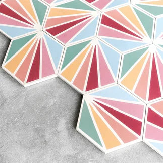 Regenbogen Hexagon Kollektion