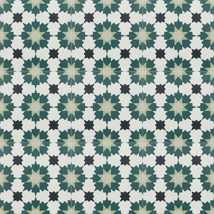 Andalusi Grün Marokkanische Fliese 20 cm x 20 cm