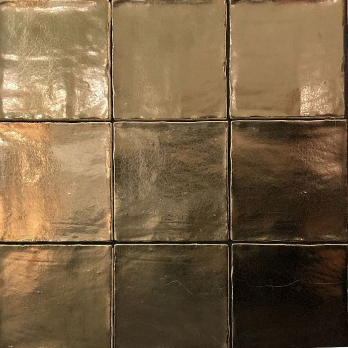 Vincia Kvadratinė antik aukso plytelė | Craquelé sieninė plytelė | 13cm x 13cm