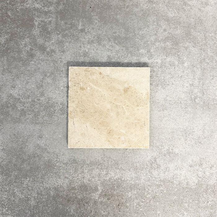 GANZE FLIESENPROBE Fayrouz Cappuccino | Premium-Rustikal-Marmor | 15.2cm x 15.2 cm
