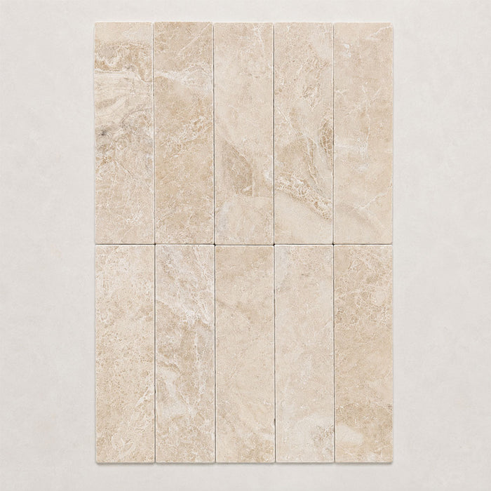Fayrouz Cappuccino | Premium-Rustikal-Marmor |  5cm x 20cm