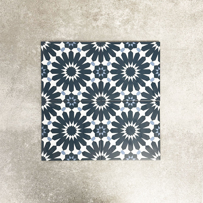Fez Federal Blau | Marokkanischer Stil | 20cm x 20cm