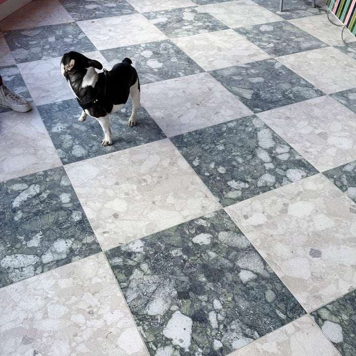 Venezianisch Elfenbein Matt | Terrazzofliese | 60cm x 60cm
