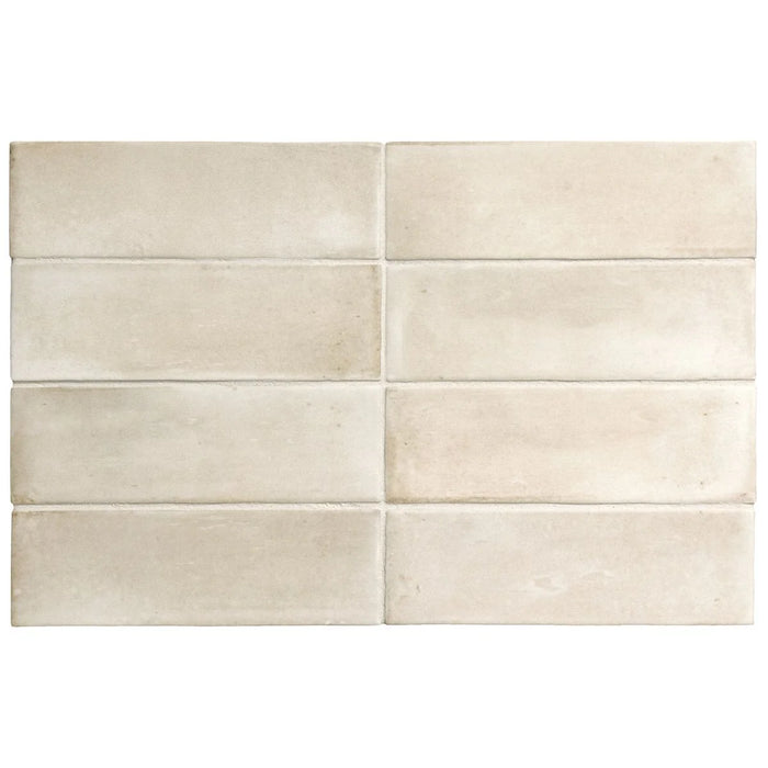 GANZE FLIESENPROBE Atlas Cremig-Weiß Mini Brick | MATT Fliese | 5cm x 15cm