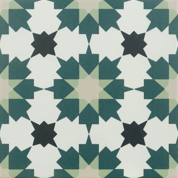 Andalusi Grün Marokkanische Fliese 20 cm x 20 cm