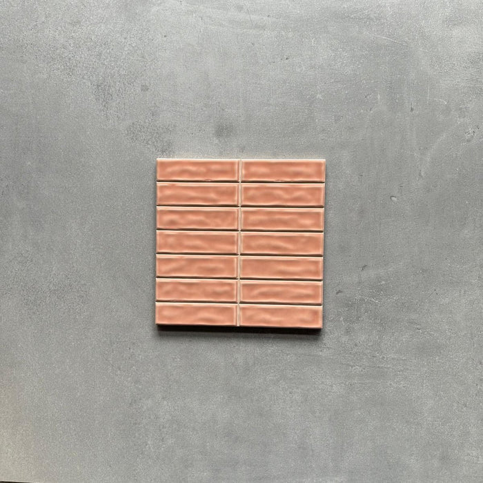 Patisserie-tyčinky | Korálovoružová | Saténový lesk | 20 cm x 20 cm