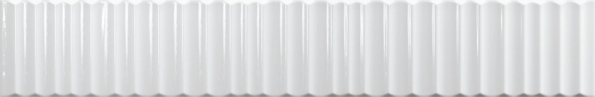 Pastellfliese | Glanz | DEKOR | Weiß | 5cm x 30cm