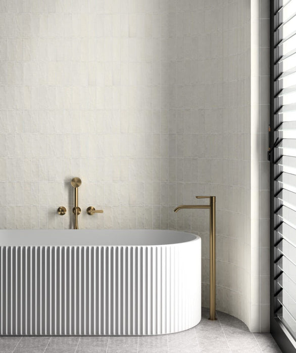 ÉCHANTILLON COMPLET DE CARRELAGE Zellige Blanc Silicium MAT | Marocain | 6,5 cm x 20 cm