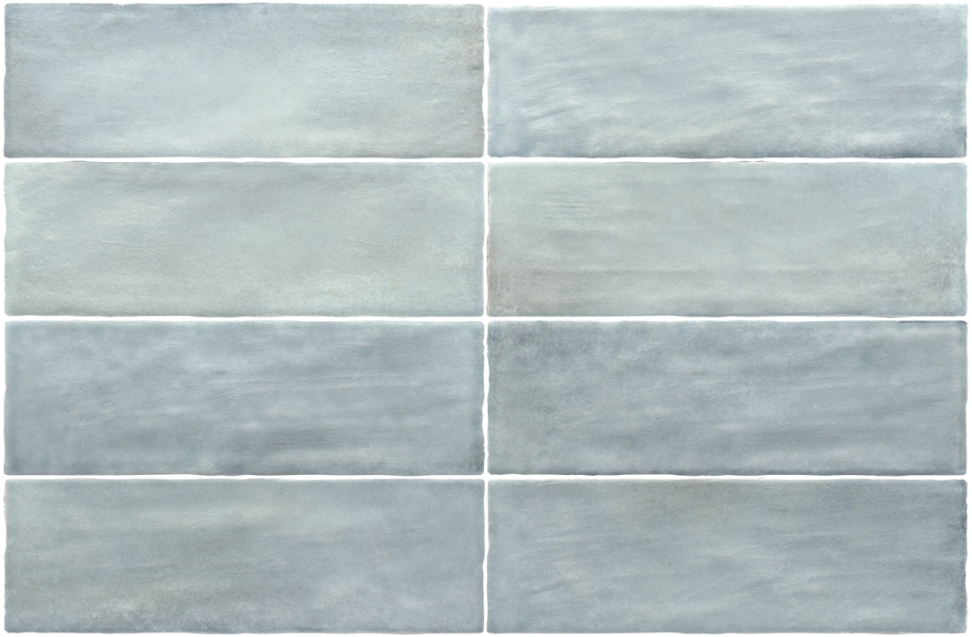 Zellige albastru cer MAT  placă | marocan | 6,5 cm x 20 cm