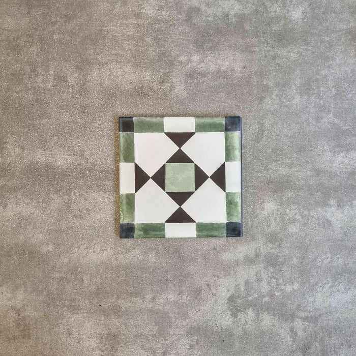 HELE FLISERPRØVE Ravello Grønn | 20cm x 20cm | Marokkansk flis